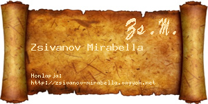 Zsivanov Mirabella névjegykártya
